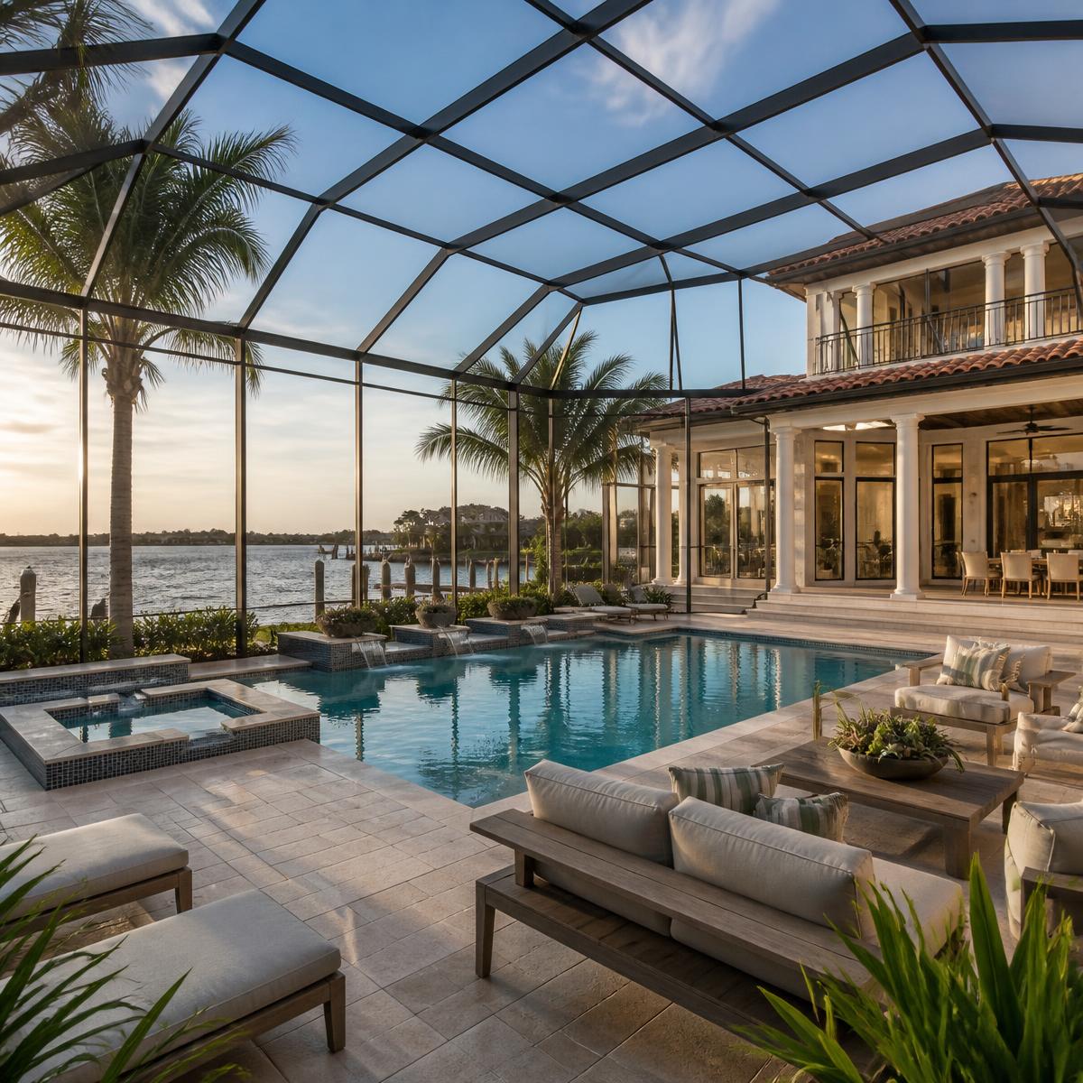 Full Pool Cage & Lanai Rescreening for existing Southwest Florida screen enclosures